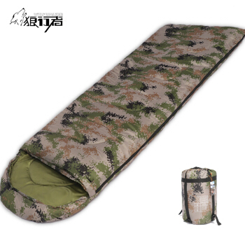 狼行者屋外デジタル迷彩寝袋屋外寝袋の厚みを増し、幅を広くした寝袋タイプ1.6 kgのデジタル迷彩寝袋です。