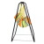 アウトドア揺籃吊り椅子レインボーボーダーキャンバスキャンピングブランコハンモク寮カジュアルブランコ吊り椅子黄色紐＋帆布吊り椅子