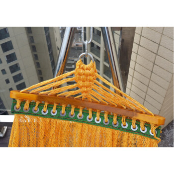 ベトナムのネットのベッドの寝床の小さいネットの目のハンモクの屋外のネットのベッドの荷重の200キログラムの極限の黄色