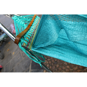 ベトナム網床ハーンモックの調整が可能なブラケット吊りブランコハーンモック成人シングルルームの揺籃椅子180 KGブラックブラケット+湖青高密度両面網