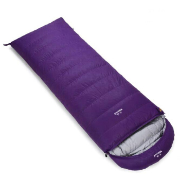 アウトドア成人寝袋秋冬保温性アヒル羽毛防水軽便寝袋シール型キャンピングカップルは室内昼休みの汚れを挟んで、シングル寝袋の紫1000グラムアヒルの絨毯をつなぎ合わせることができます。