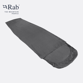 RAB 020年新型アウトドアキャンプ軽い携帯生糸Acent寝袋カバー汚れ防止敏感肌保温快適130 g QA-34石灰色